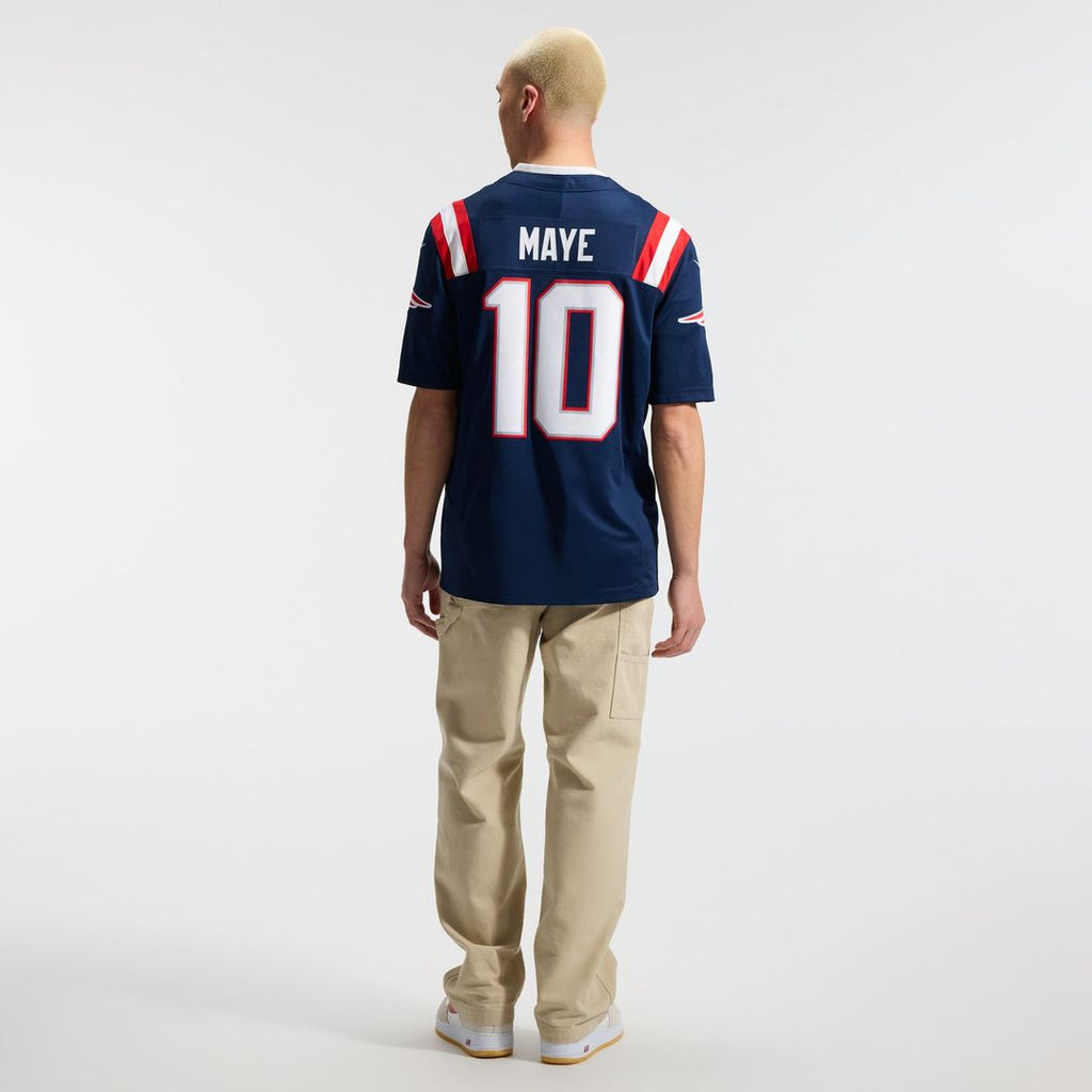 New England Patriots Drake Maye Nike Navy Team Vapor FUSE Stitched Limited Jersey