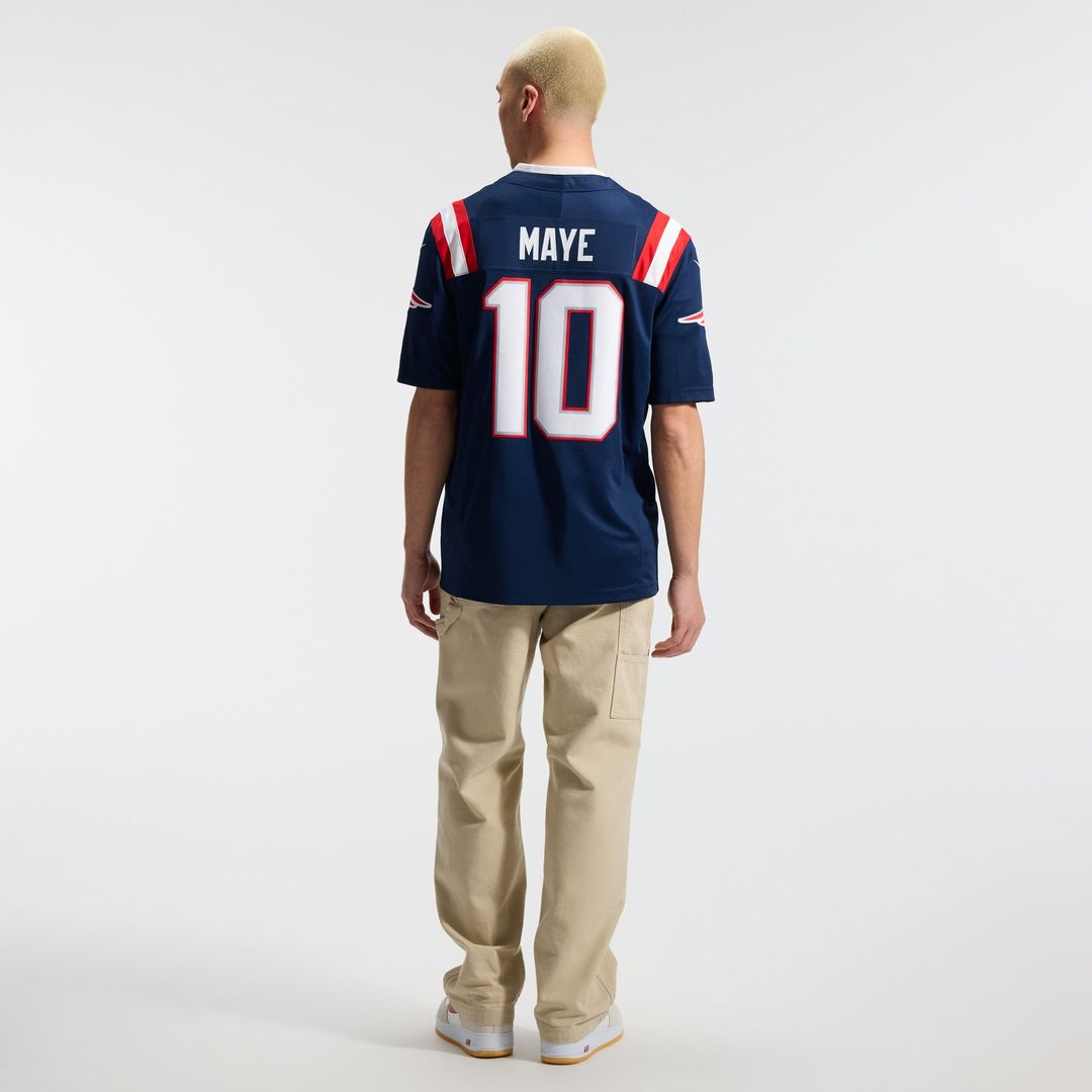New England Patriots Drake Maye Nike Navy Team Vapor FUSE Stitched Limited Jersey
