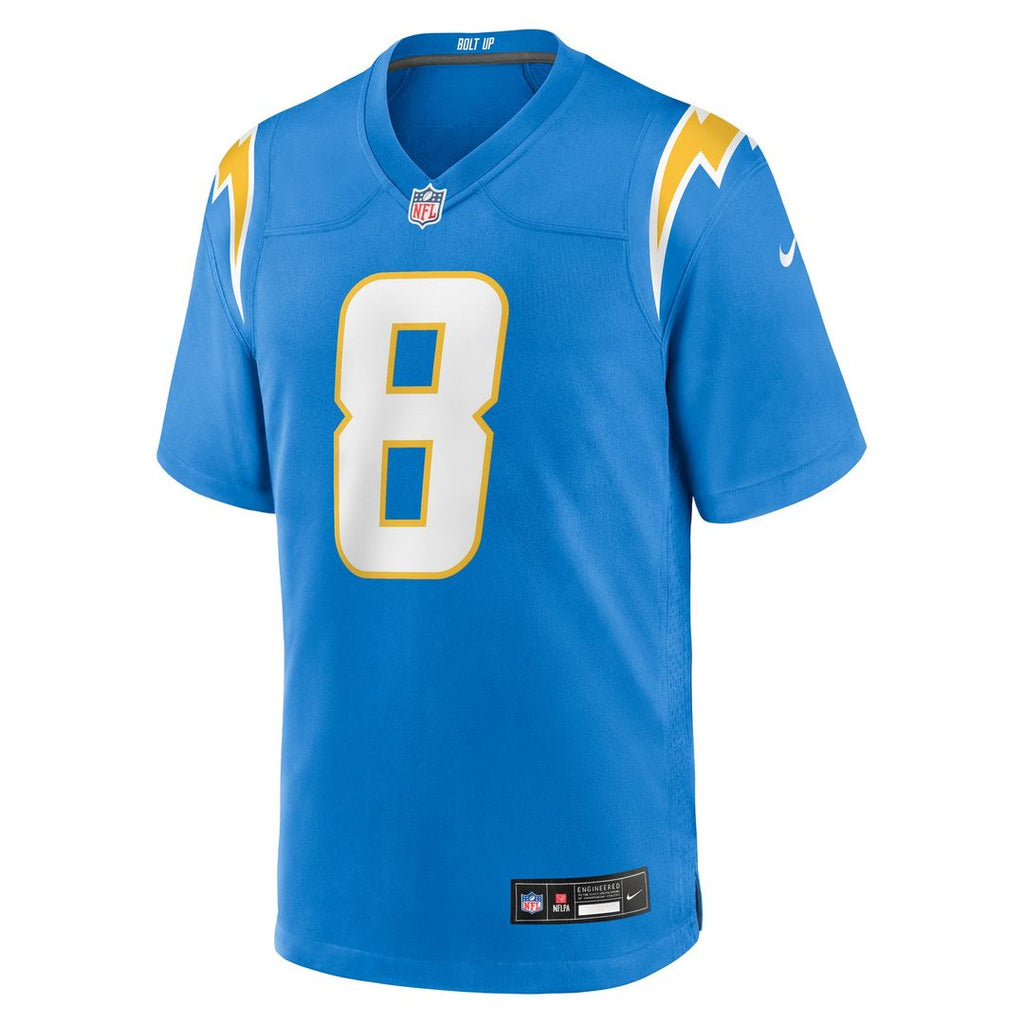 Los Angeles Chargers Omarion Hampton Nike Powder Blue Game Jersey