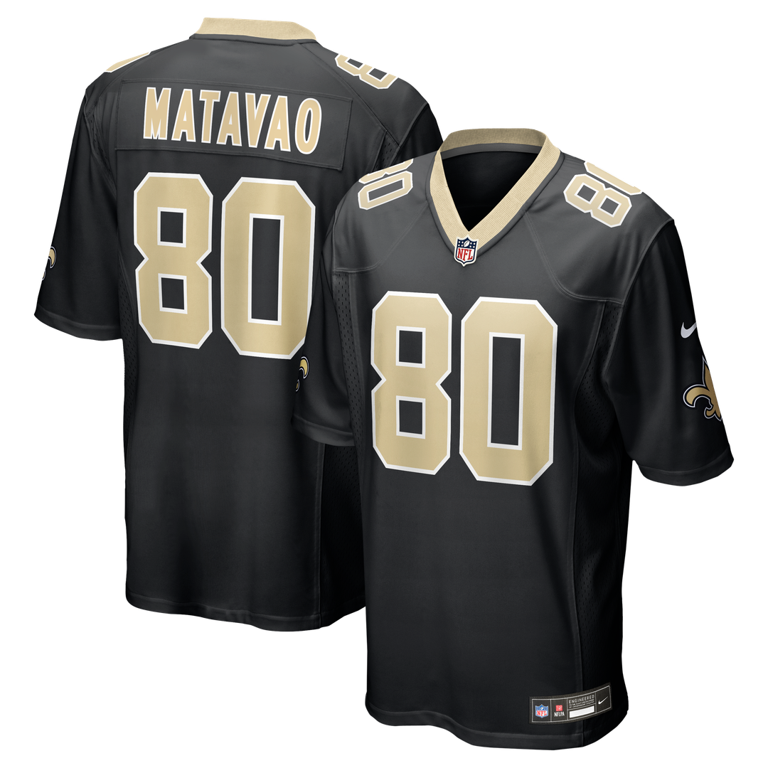 New Orleans Saints Moliki Matavao Nike Black Game Jersey