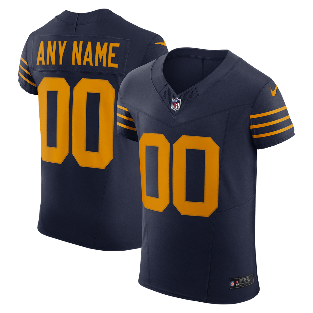 Green Bay Packers Nike Navy Alternate Vapor FUSE Elite Custom Jersey