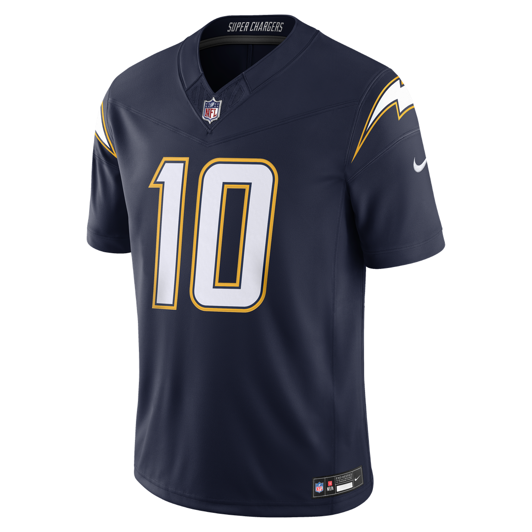 Los Angeles Chargers Justin Herbert Nike Navy Alternate Super Chargers Vapor FUSE Stitched Limited Jersey