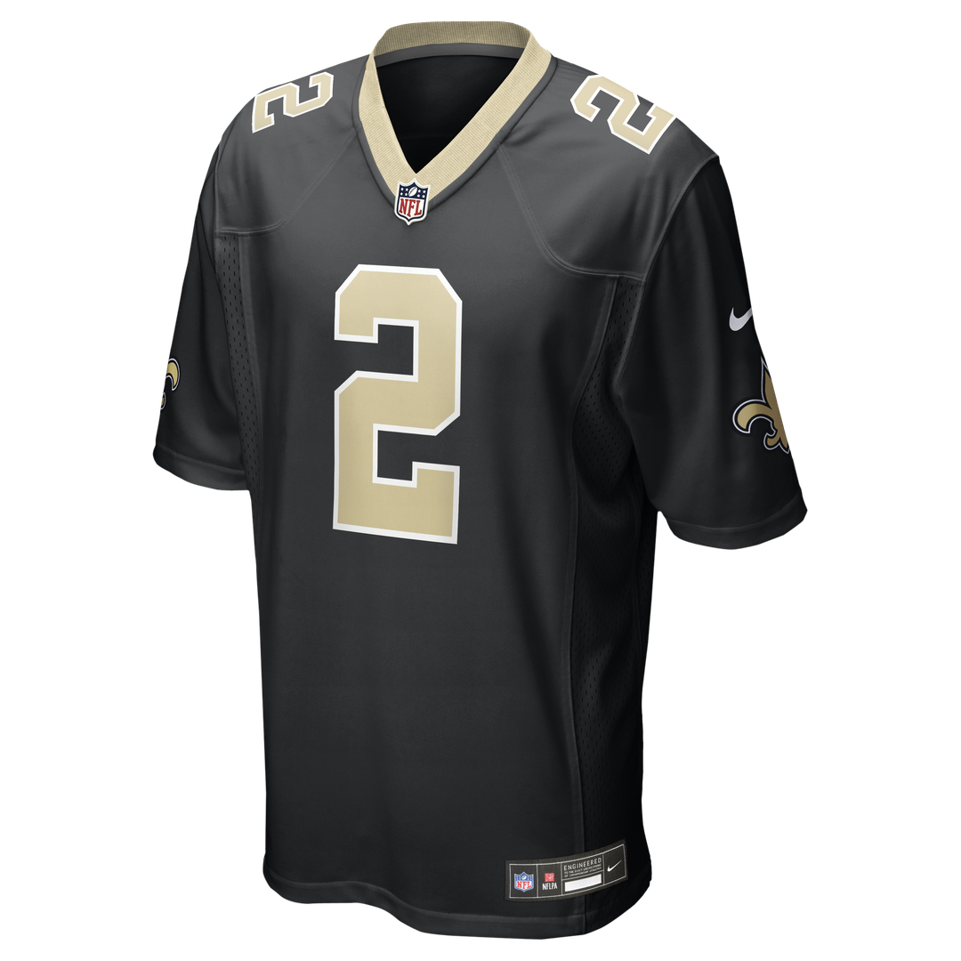 New Orleans Saints Spencer Rattler Nike Black Game Jersey