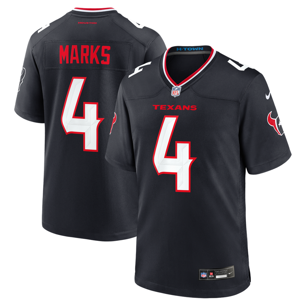 Houston Texans Woody Marks Nike Navy Game Jersey