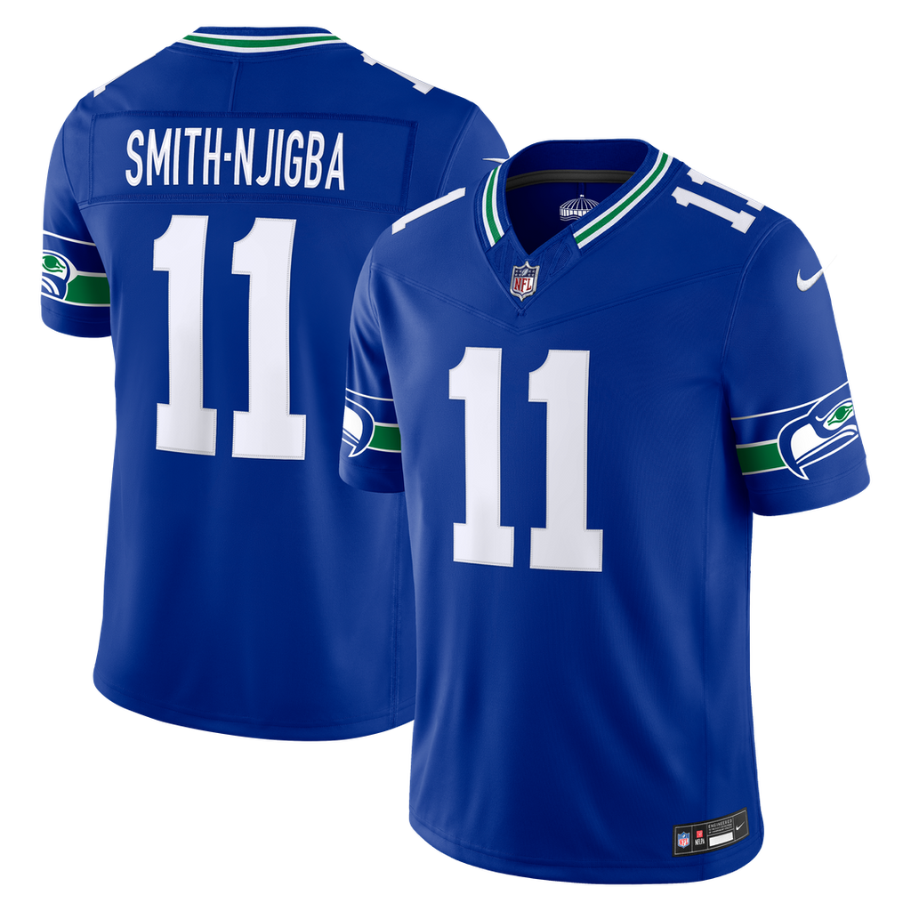Seattle Seahawks Jaxon Smith - Njigba Nike Royal Alternate Vapor FUSE Stitched Limited Jersey