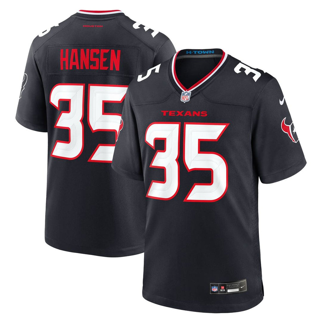 Houston Texans Jake Hansen Nike Navy Game Jersey