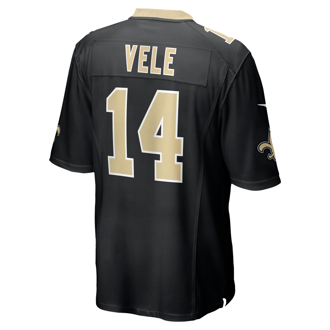 New Orleans Saints Devaughn Vele Nike Black Game Jersey