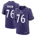 Baltimore Ravens Carson Vinson Nike Purple Game Jersey