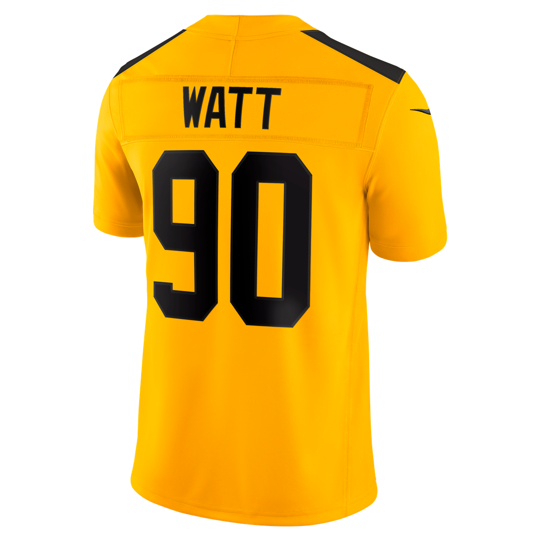 Pittsburgh Steelers T.J. Watt Nike Gold Alternate Vapor FUSE Stitched Limited Jersey