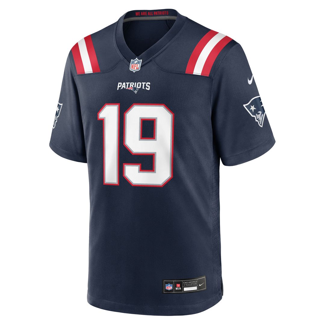 New England Patriots Kobee Minor Nike Navy Game Jersey