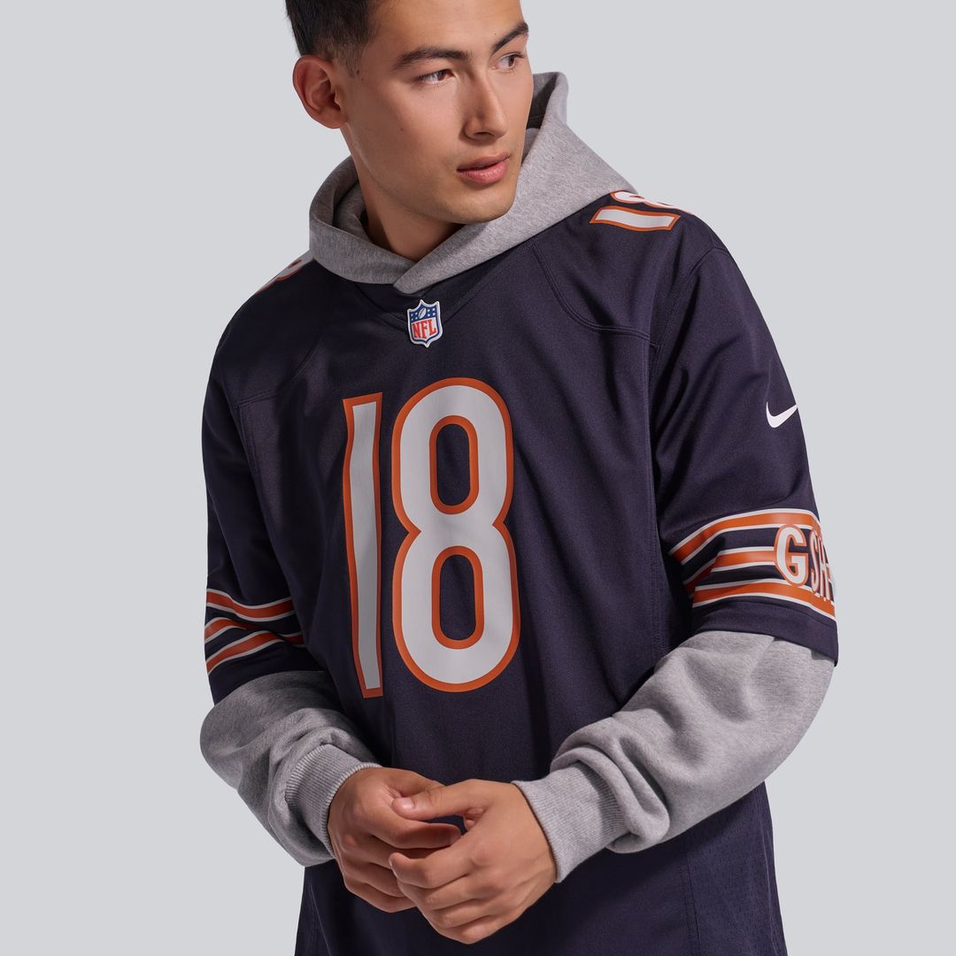 Chicago Bears Caleb Williams Nike White First Round Pick Game Jersey