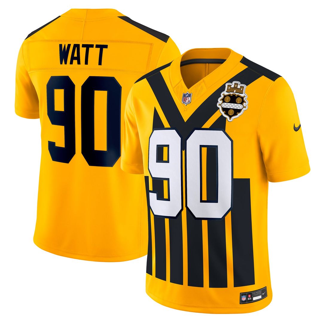 Pittsburgh Steelers T.J. Watt Nike Gold Alternate Vapor FUSE Limited Jersey