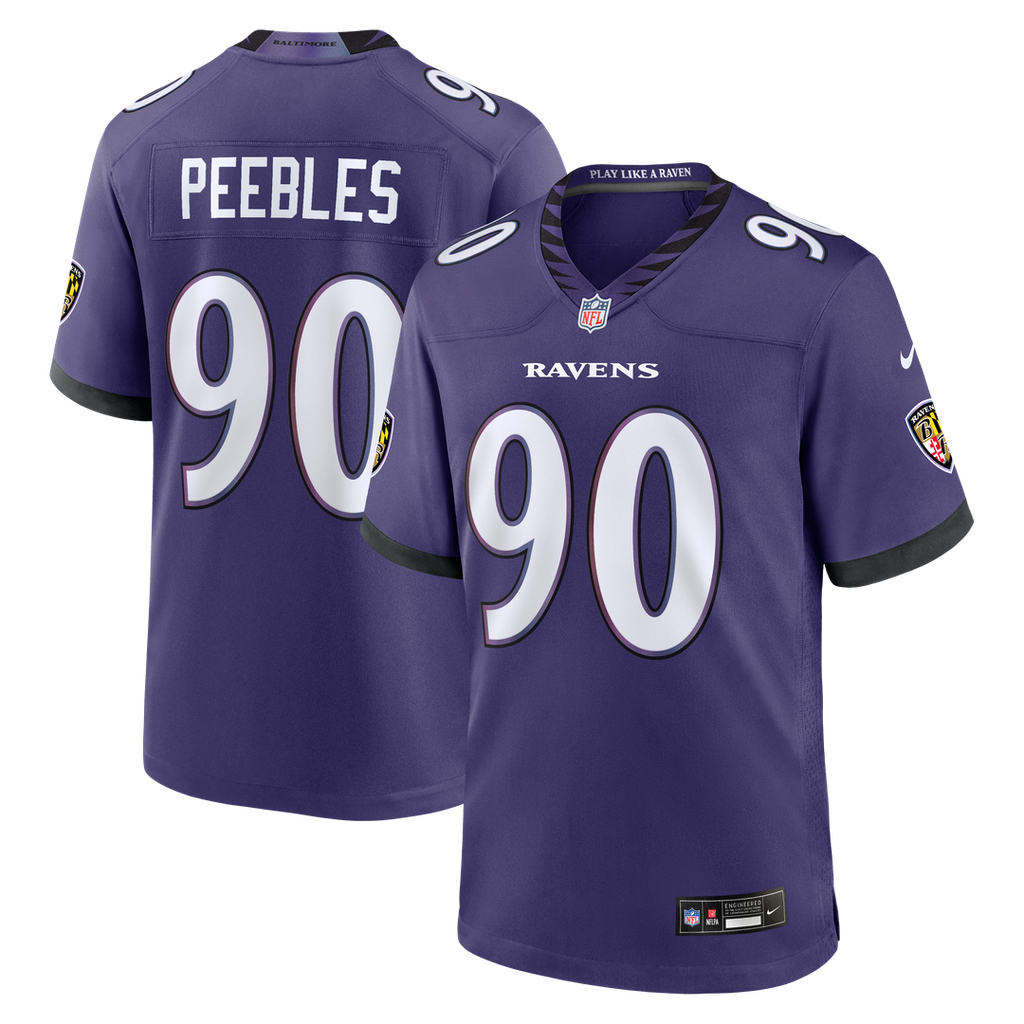 Baltimore Ravens Aeneas Peebles Nike Purple Game Jersey