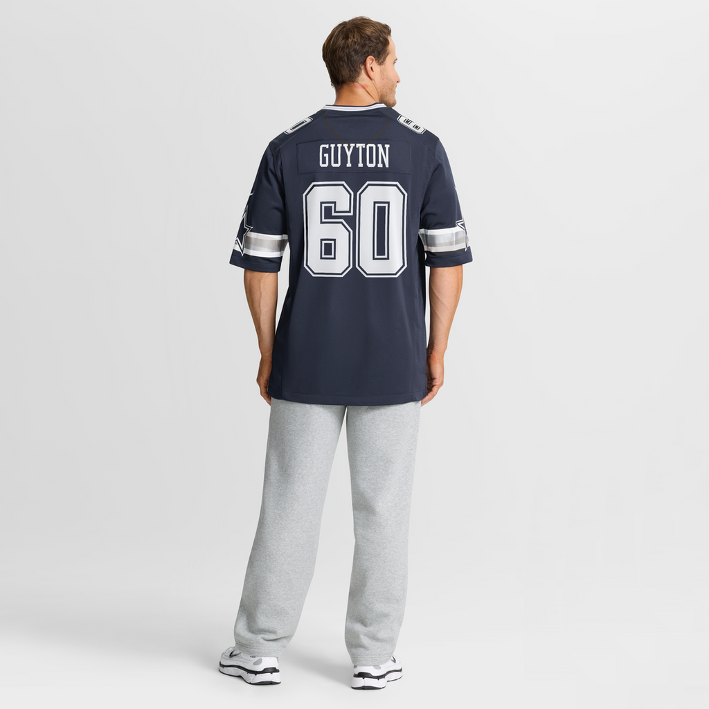 Dallas Cowboys Tyler Guyton Nike Navy Game Jersey
