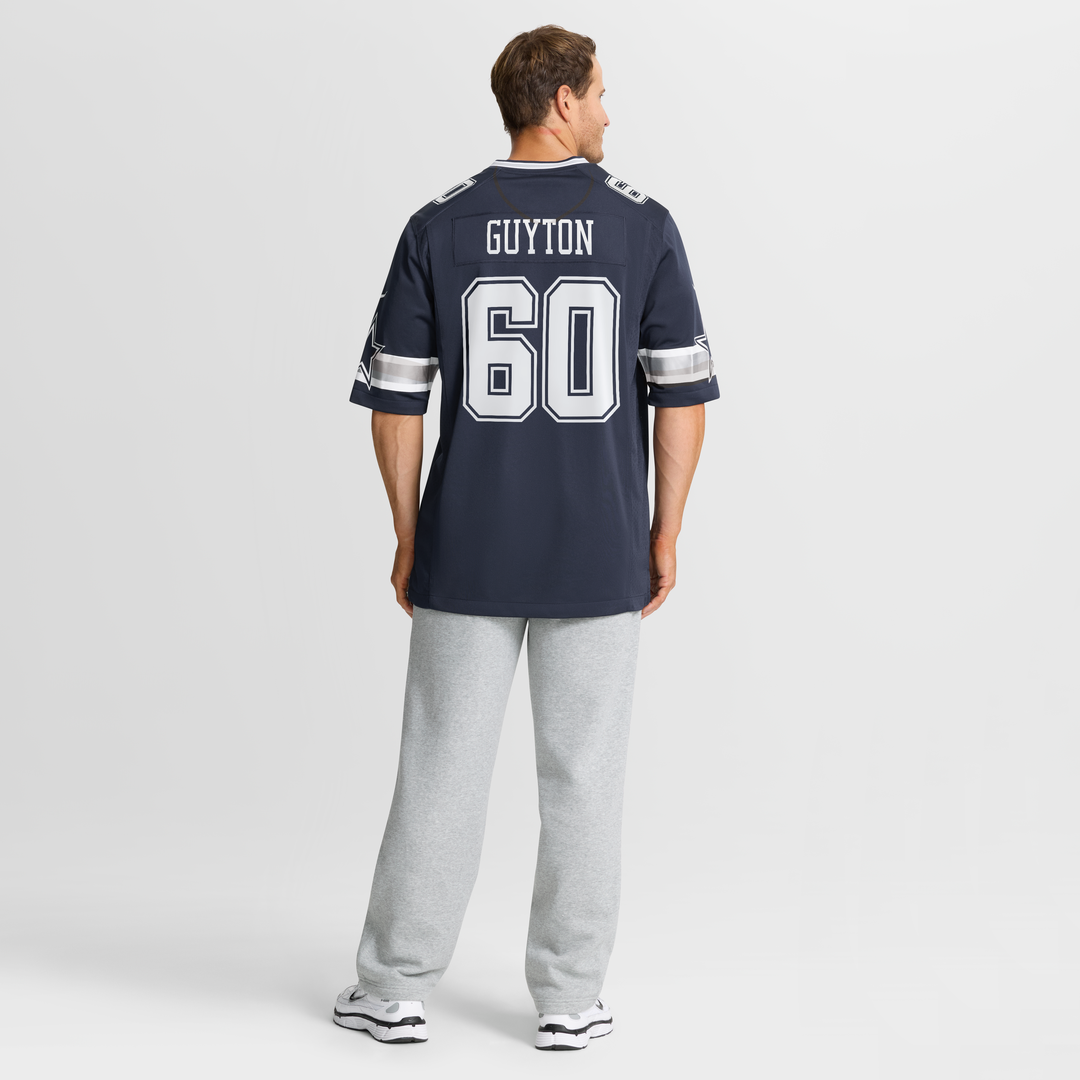 Dallas Cowboys Tyler Guyton Nike Navy Game Jersey