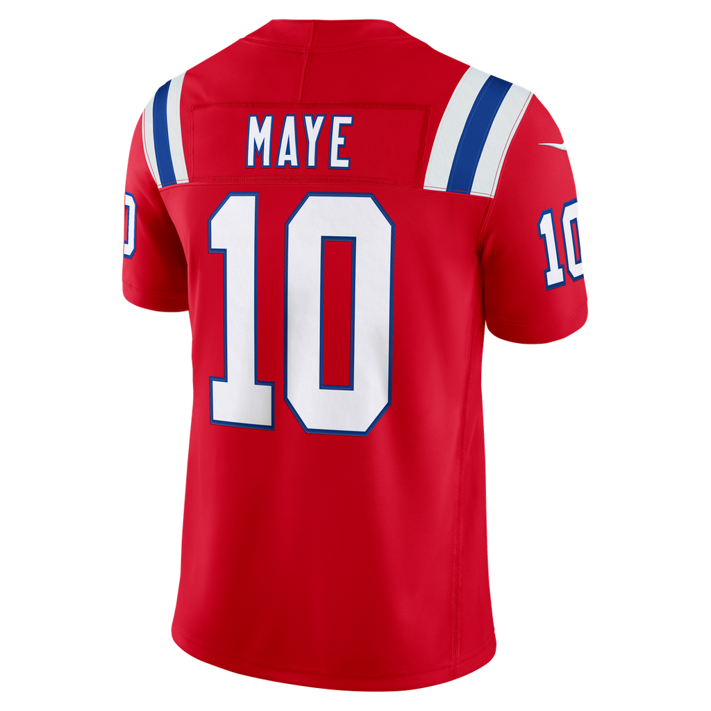 New England Patriots Drake Maye Nike White Vapor FUSE Stitched Limited Jersey