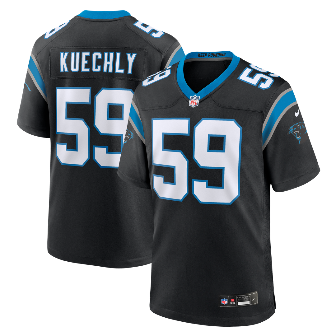 Carolina Panthers Luke Kuechly Nike Black Game Jersey