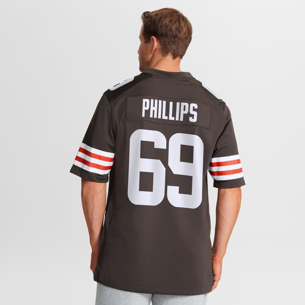 Cleveland Browns Tyre Phillips Nike Brown Game Jersey