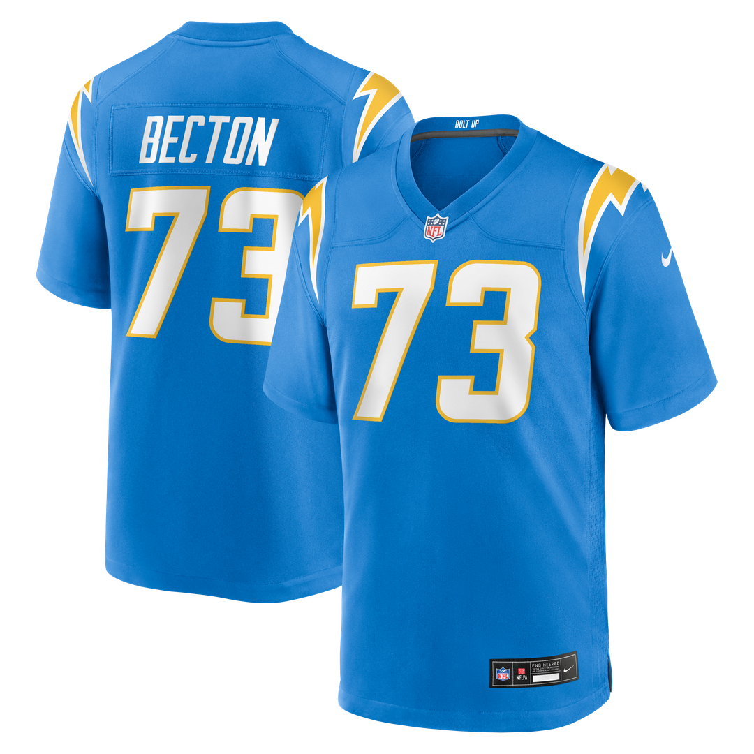 Los Angeles Chargers Mekhi Becton Nike Powder Blue Game Jersey