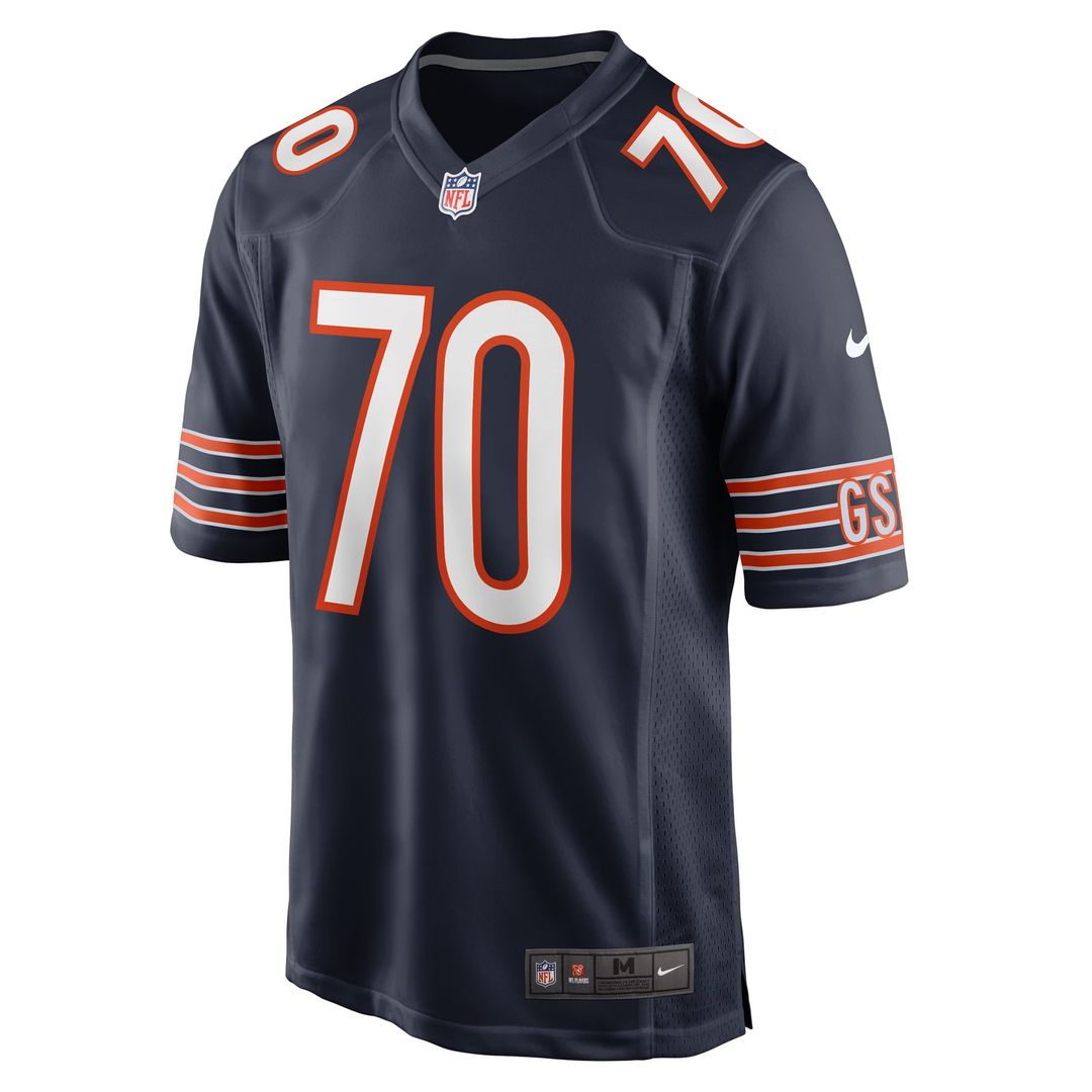 Chicago Bears Braxton Jones Nike Navy Game Jersey