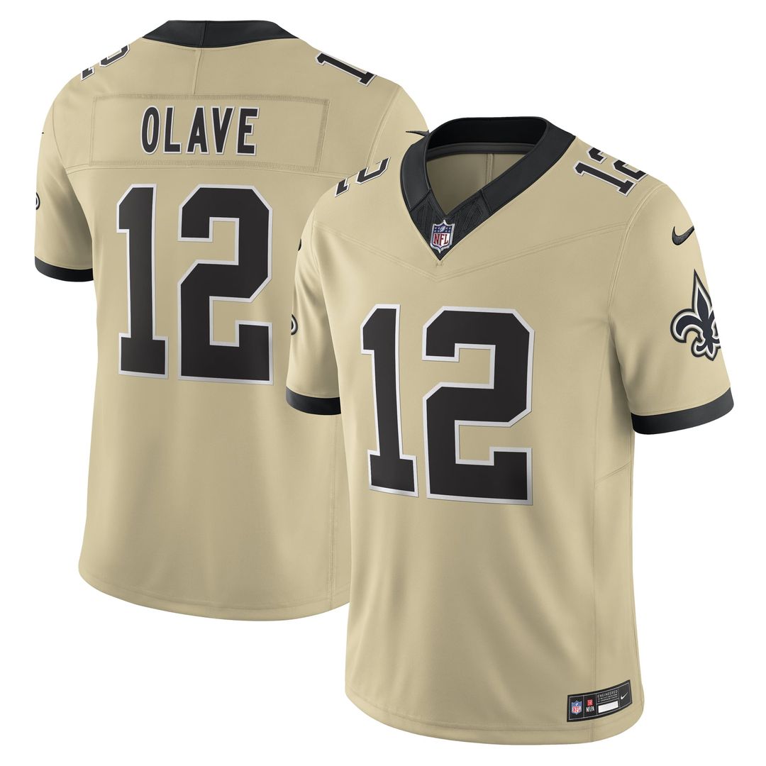 New Orleans Saints Chris Olave Nike Gold Alternate Gameday Golds Alternate Vapor FUSE Limited Jersey