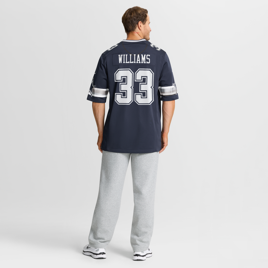 Dallas Cowboys Javonte Williams Nike Navy Game Jersey