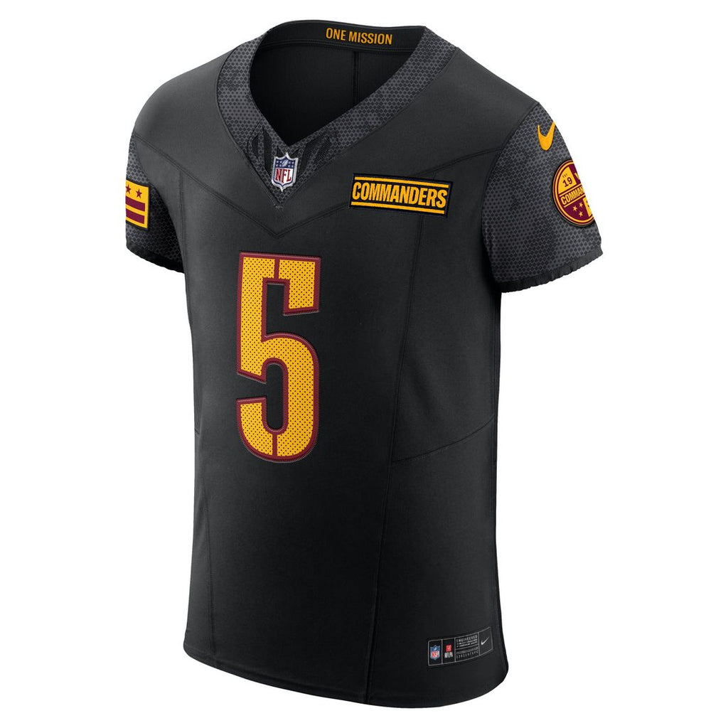 Washington Commanders Jayden Daniels Nike Black Alternate Vapor FUSE Elite Jersey