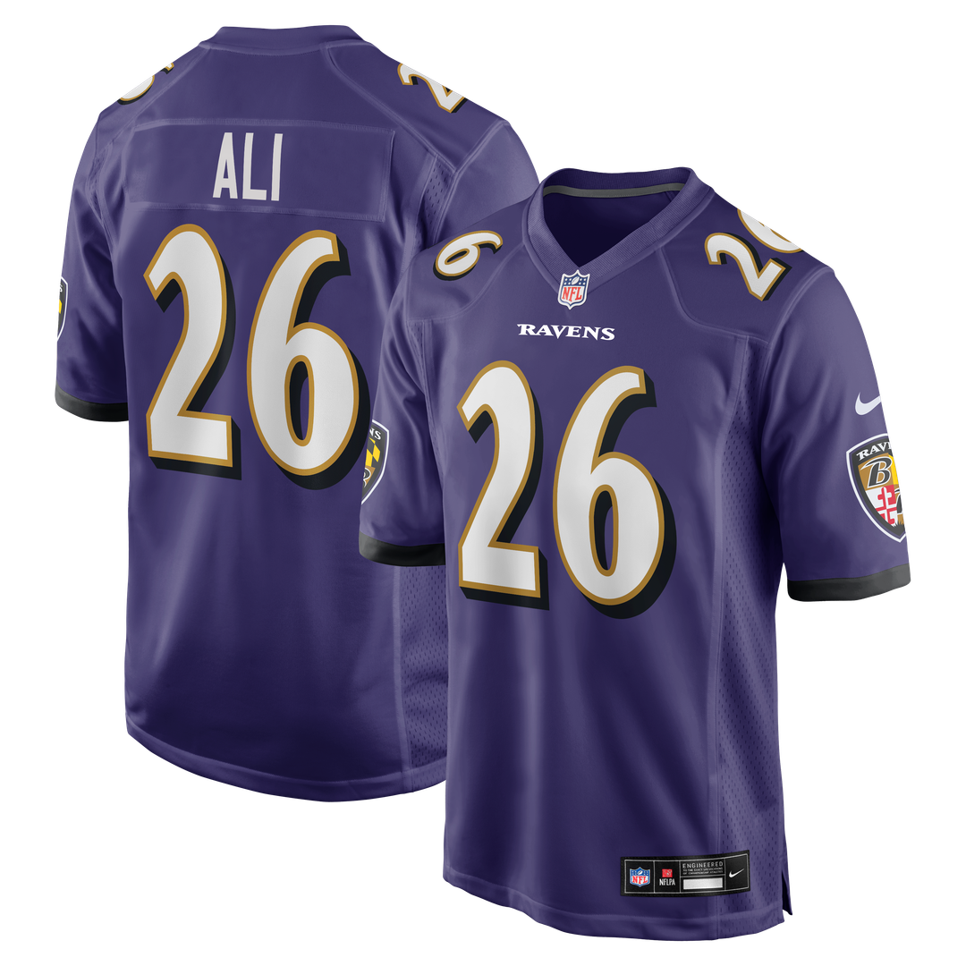 Baltimore Ravens Rasheen Ali Nike Purple Game Jersey
