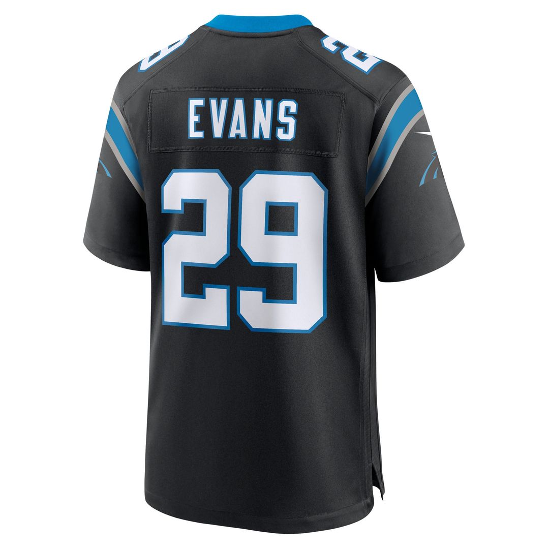 Carolina Panthers Akayleb Evans Nike Black Game Jersey