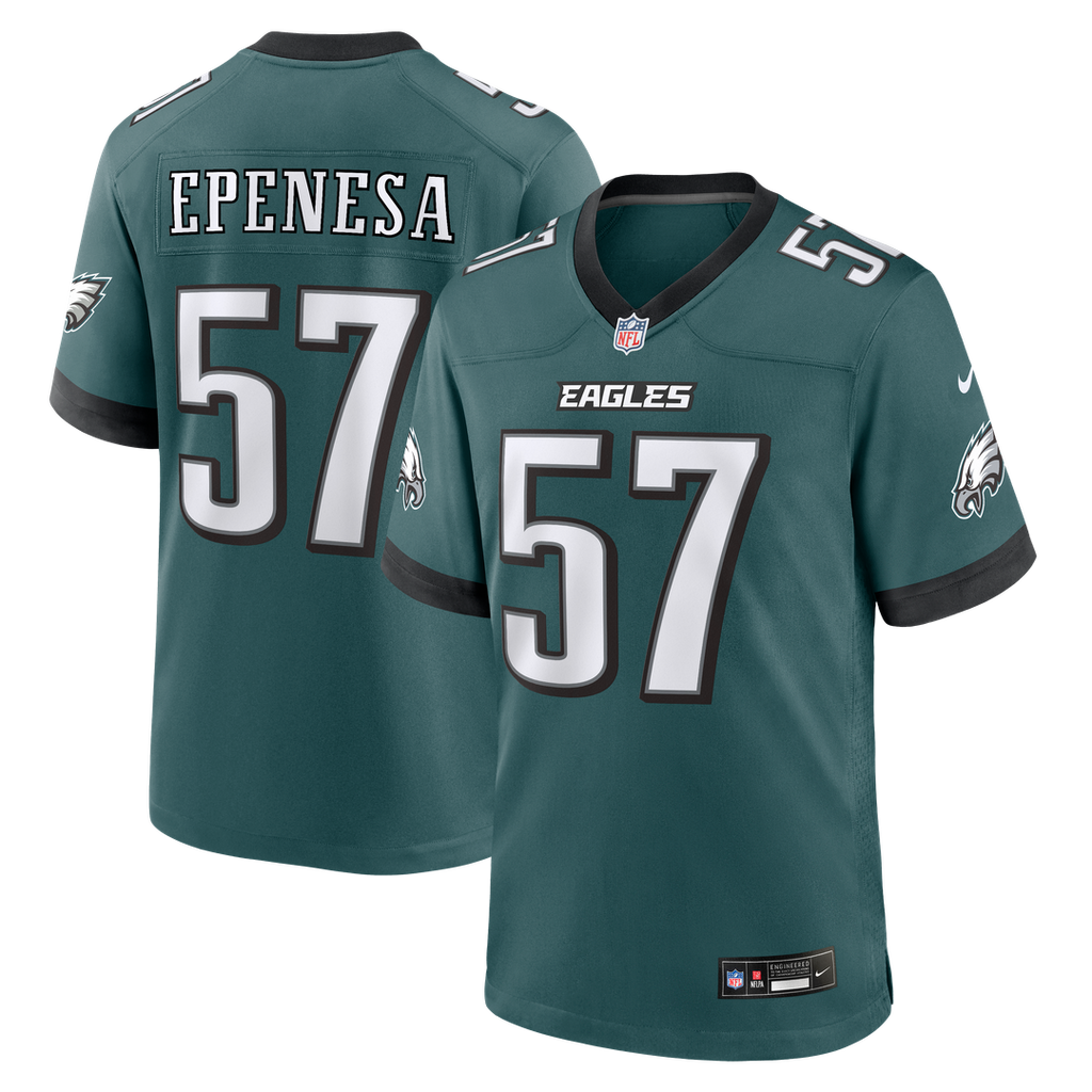Philadelphia Eagles A.J. Epenesa Nike Midnight Green Game Jersey