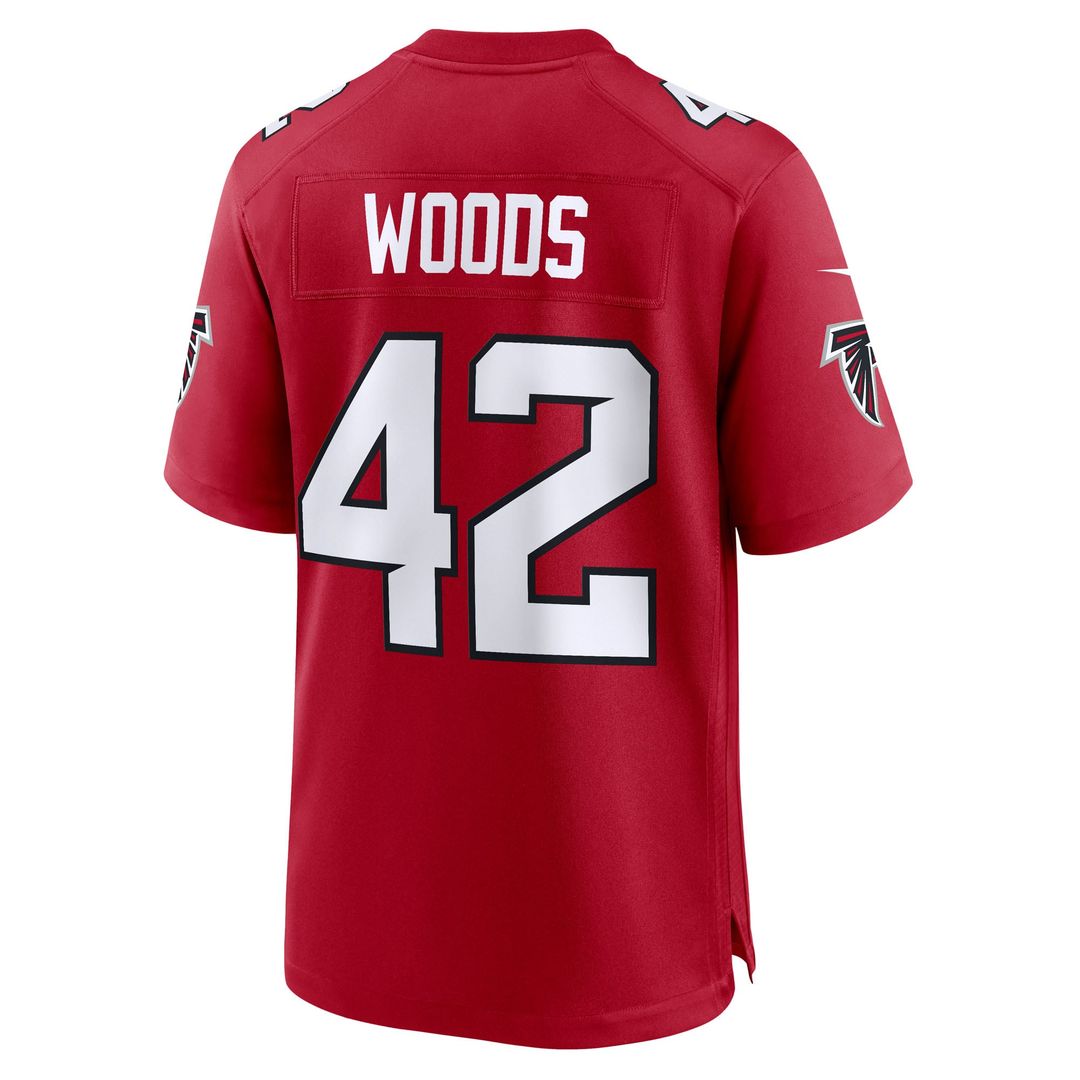 Atlanta Falcons Josh Woods Nike Red Game Jersey