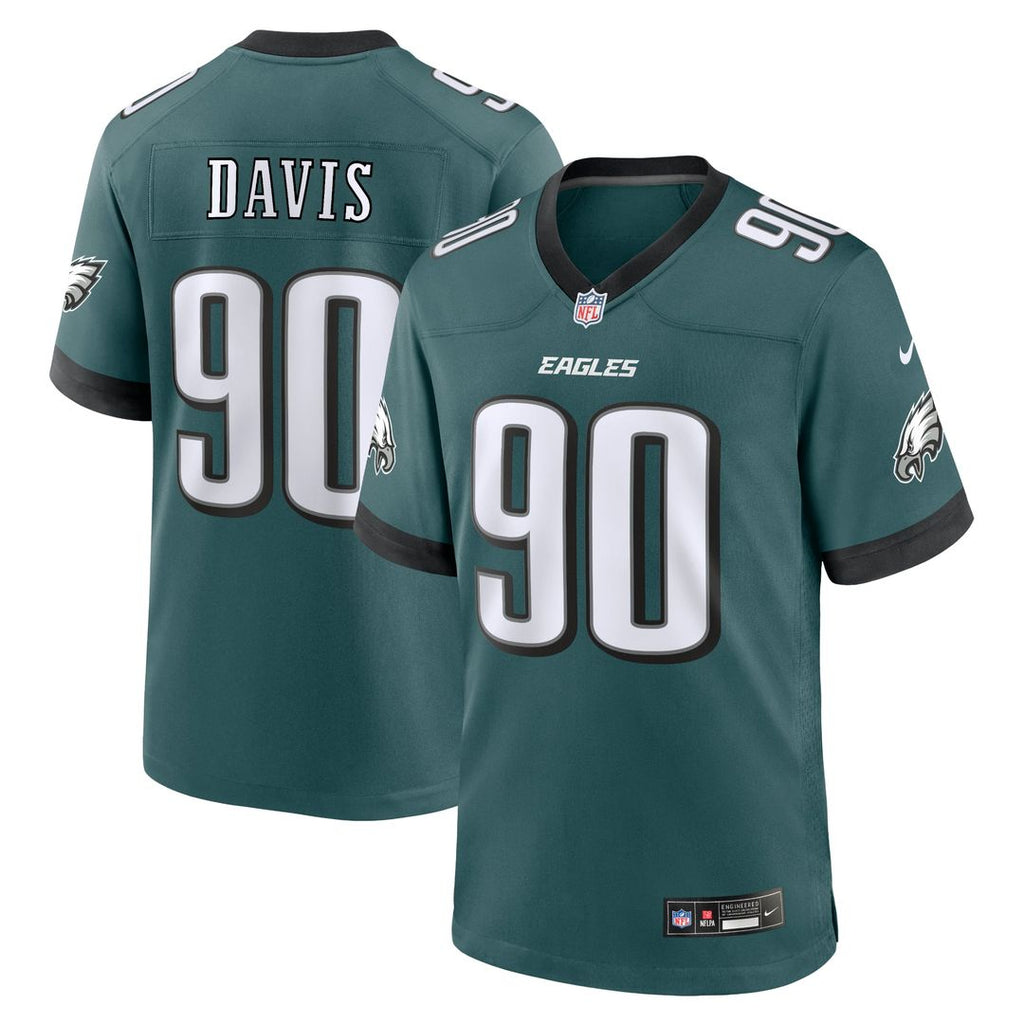 Philadelphia Eagles Jordan Davis Nike Midnight Green Game Jersey