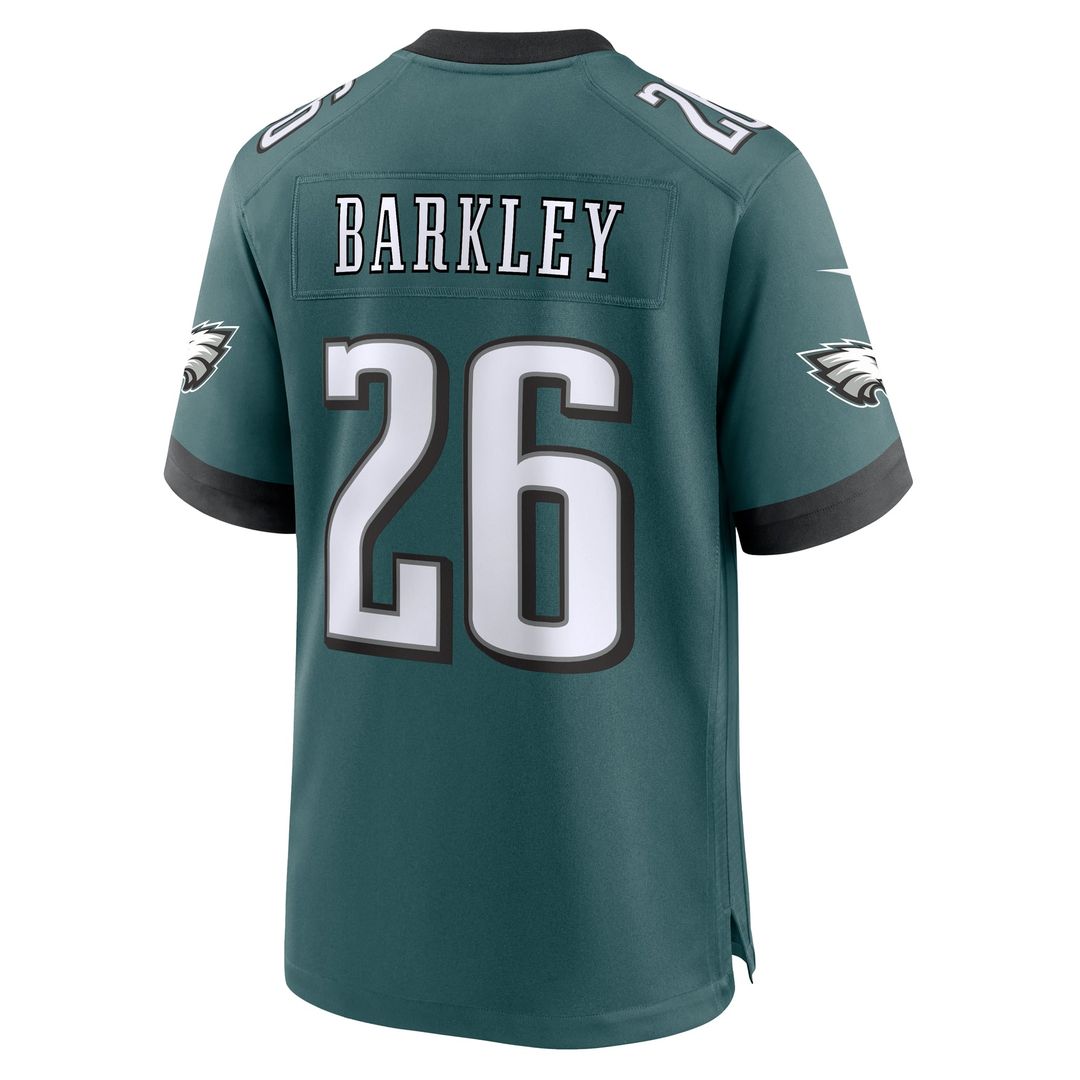 Philadelphia Eagles Saquon Barkley Nike Midnight Green Game Jersey