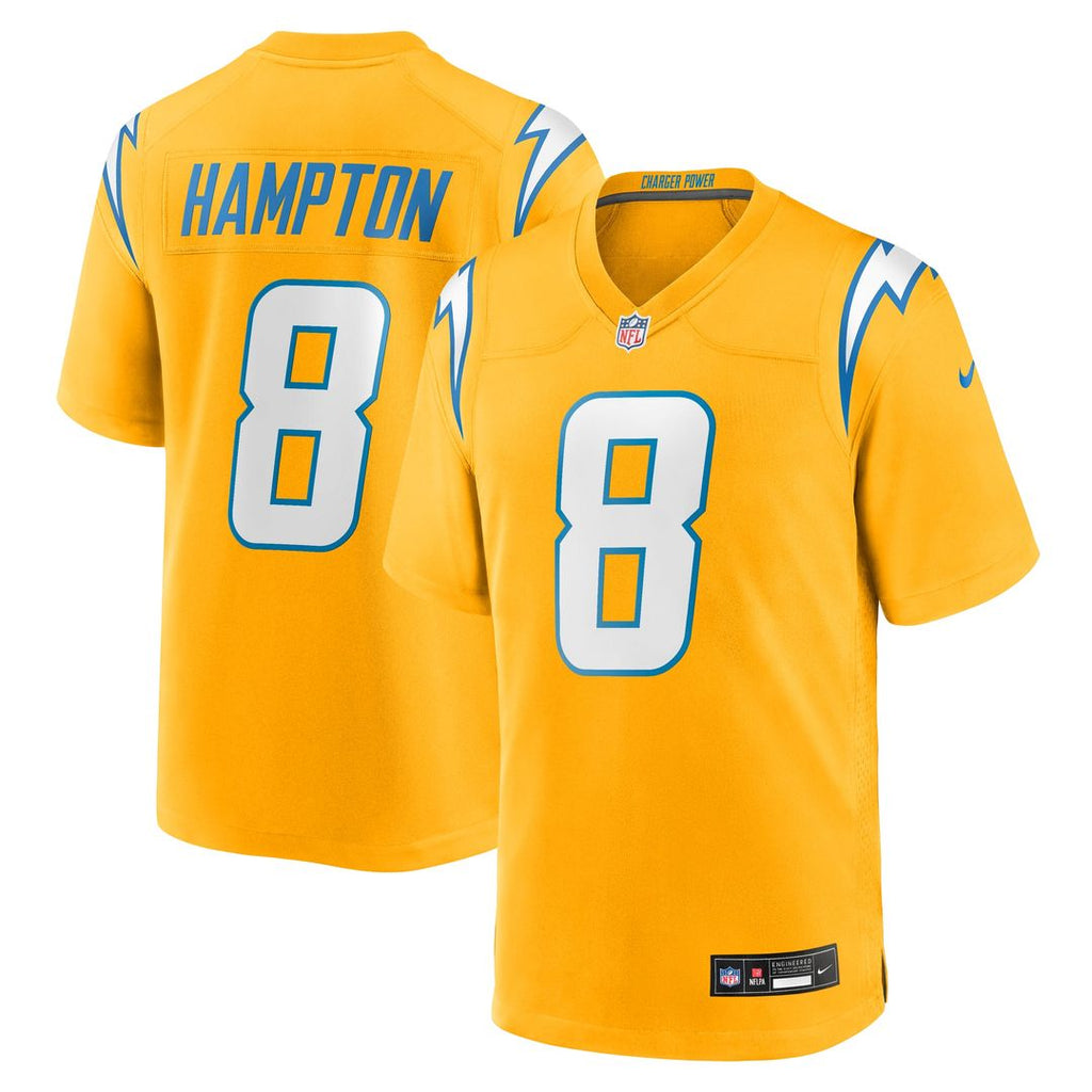 Los Angeles Chargers Omarion Hampton Nike Gold Alternate Charger Power Game Jersey
