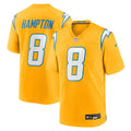 Los Angeles Chargers Omarion Hampton Nike Gold Alternate Charger Power Game Jersey