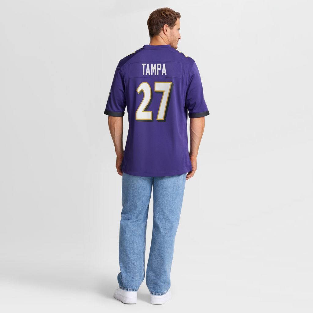 Baltimore Ravens T.J. Tampa Nike Purple Game Jersey