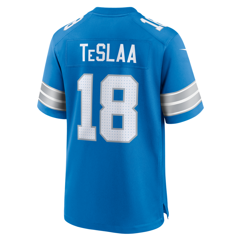 Detroit Lions Isaac TeSlaa Nike Blue Game Jersey