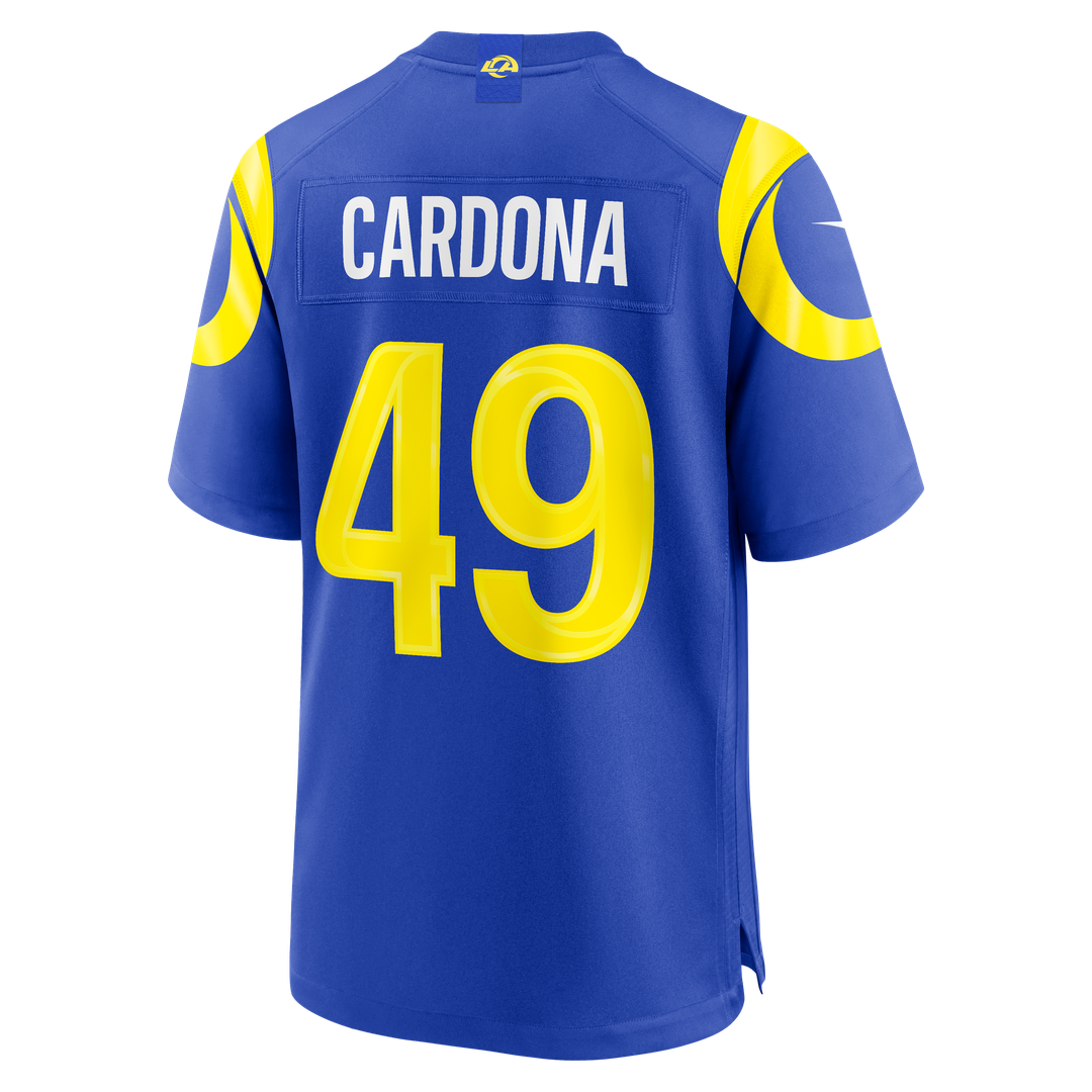 Los Angeles Rams Joe Cardona Nike Royal Game Jersey