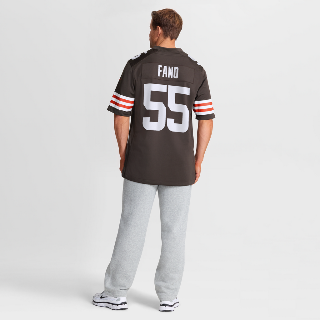 Cleveland Browns Spencer Fano Nike Brown Game Jersey
