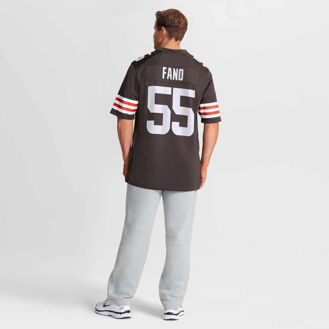 Cleveland Browns Spencer Fano Nike Brown Game Jersey