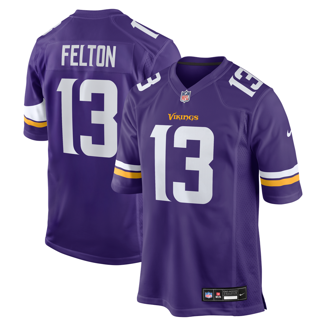 Minnesota Vikings Tai Felton Nike Purple Game Jersey