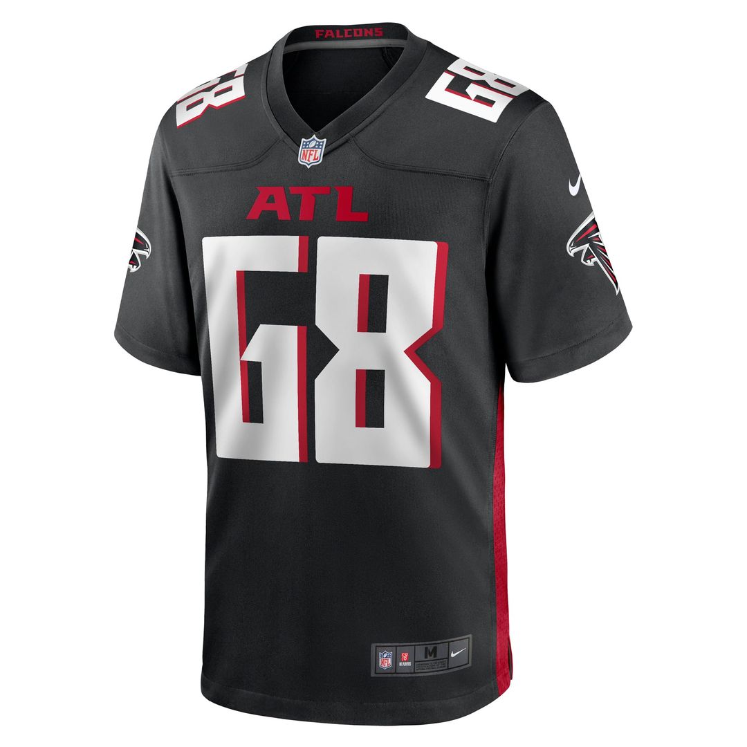 Atlanta Falcons Kyle Hinton Nike Black Game Jersey