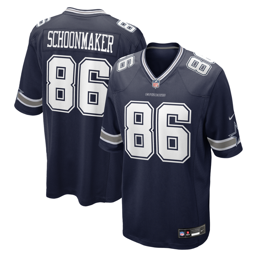 Dallas Cowboys Luke Schoonmaker Nike Navy Game Jersey