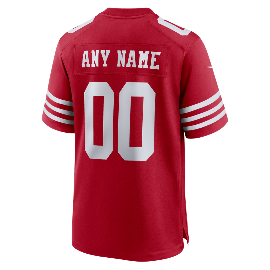San Francisco 49ers Nike Scarlet 80th Anniversary Custom Jersey