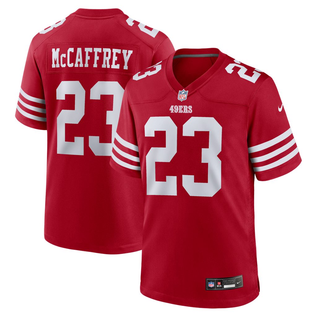 San Francisco 49ers Christian McCaffrey Nike Scarlet Game Jersey