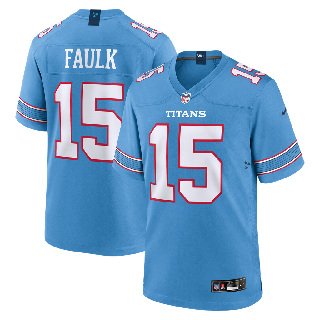 Tennessee Titans Keldric Faulk Nike Light Blue Game Jersey