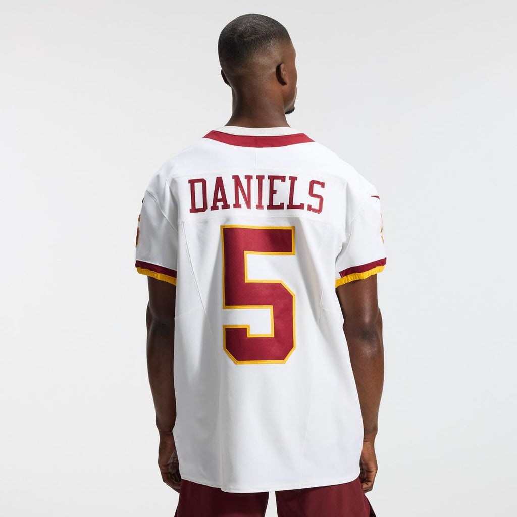 Washington Commanders Jayden Daniels Nike White Alternate 2 Super Bowl Era Vapor FUSE Elite Jersey