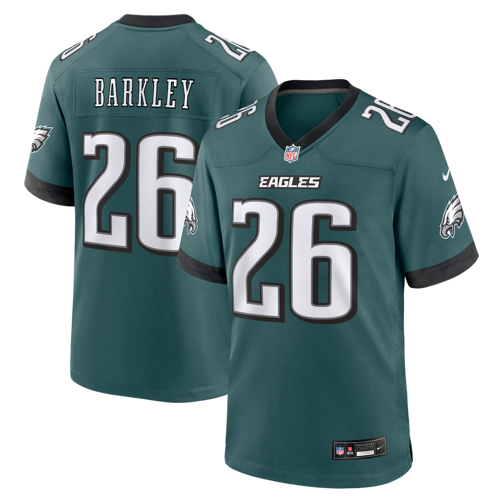 Philadelphia Eagles Saquon Barkley Nike Midnight Green Game Jersey