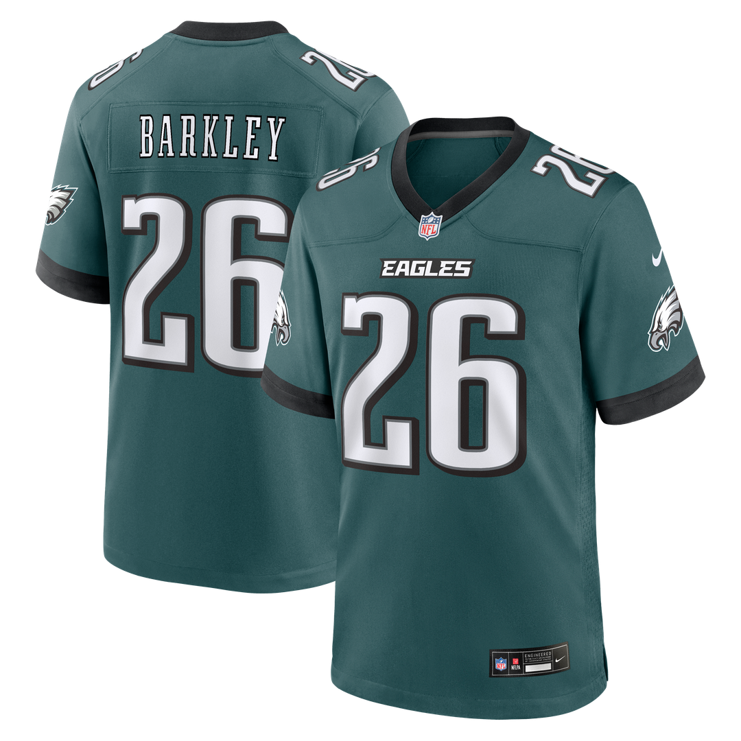 Philadelphia Eagles Saquon Barkley Nike Midnight Green Game Jersey