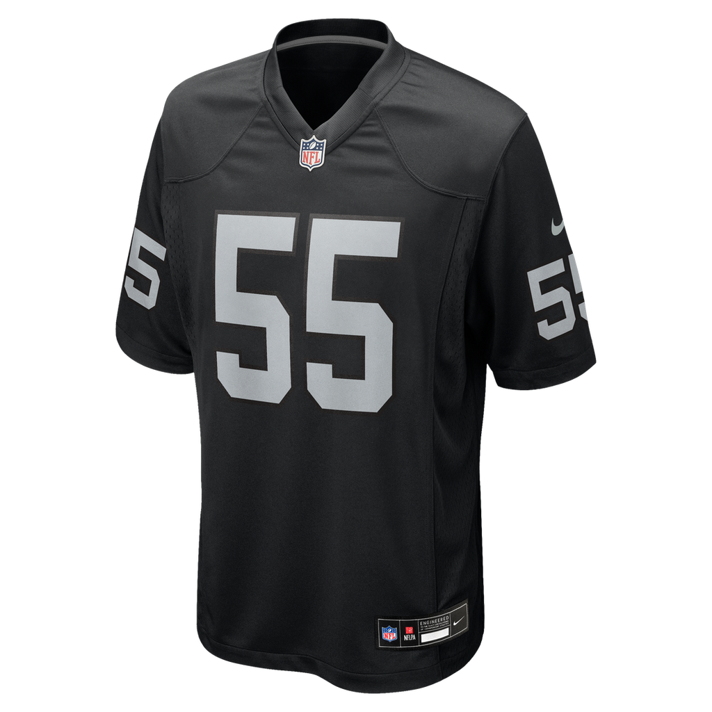 Las Vegas Raiders Cody Lindenberg Nike Black Game Jersey